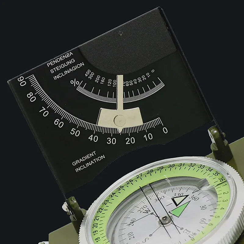 Multifunctional Military Compass with Clinometer for Outdoor Use