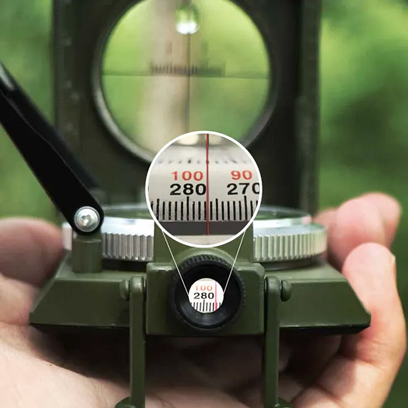 Multifunctional Military Compass with Clinometer for Outdoor Use