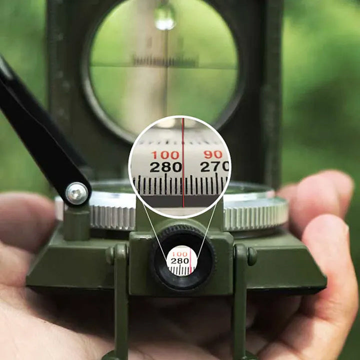 Multifunctional Military Compass with Clinometer for Outdoor Use