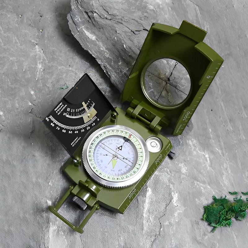Multifunctional Military Compass with Clinometer for Outdoor Use