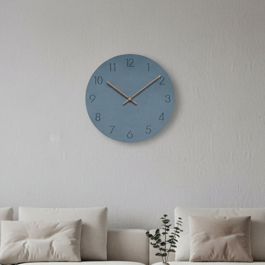 Nordic Minimalist Silent Wall Clock - Scandinavian Design with Walnut Wood Hands