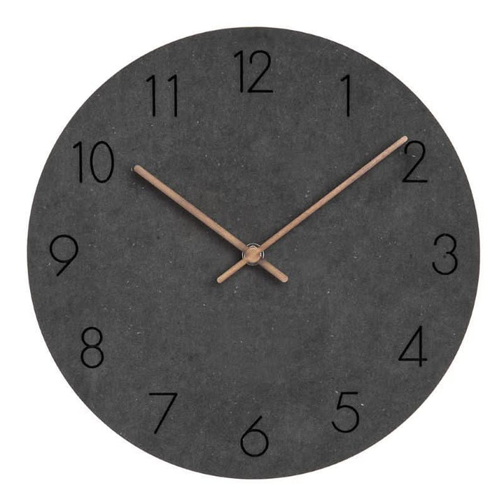 Nordic Minimalist Silent Wall Clock - Scandinavian Design with Walnut Wood Hands