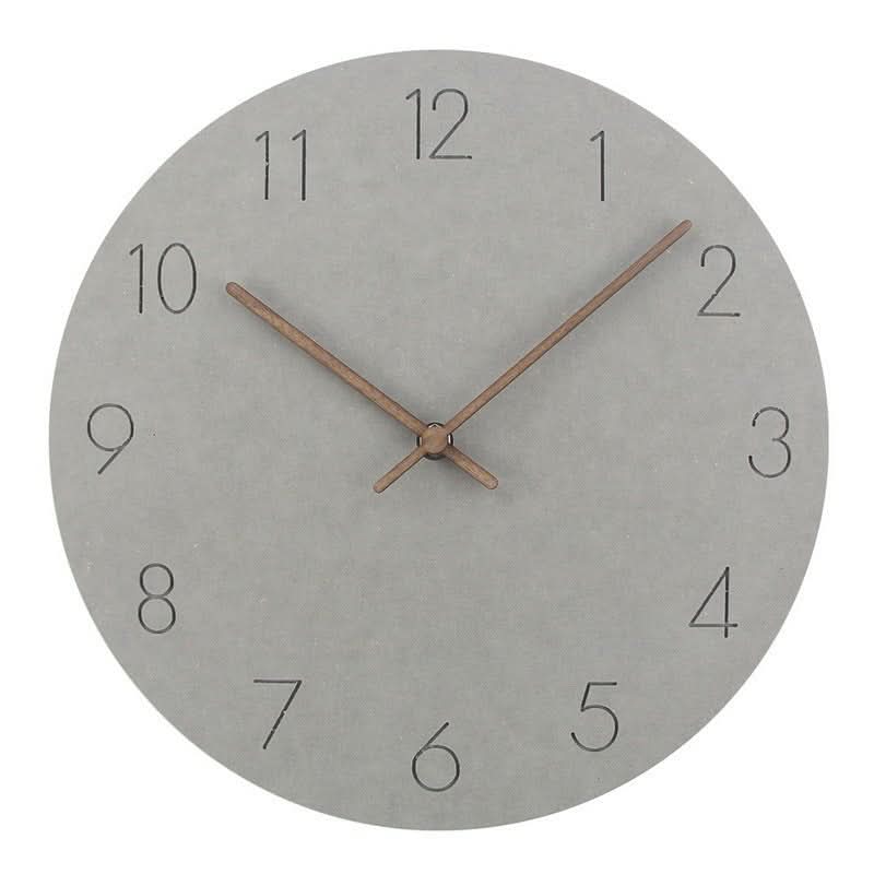 Nordic Minimalist Silent Wall Clock - Scandinavian Design with Walnut Wood Hands