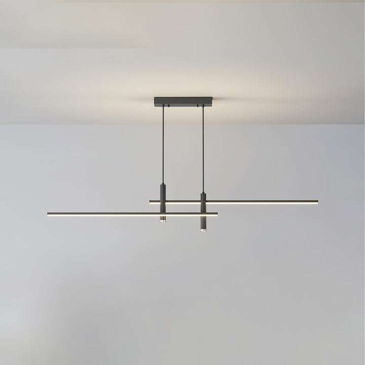 Modern Pendant Light Dining Room Sleek Black Gold Design