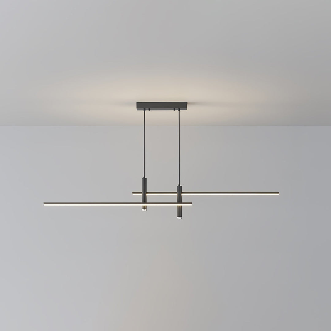 Modern Pendant Light Dining Room Sleek Black Gold Design