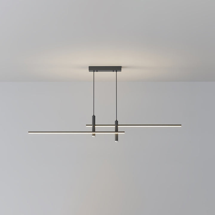 Modern Pendant Light Dining Room Sleek Black Gold Design