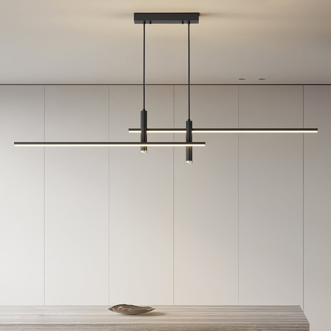 Modern Pendant Light Dining Room Sleek Black Gold Design