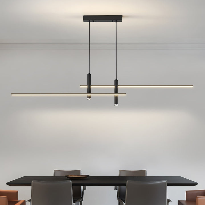 Modern Pendant Light Dining Room Sleek Black Gold Design