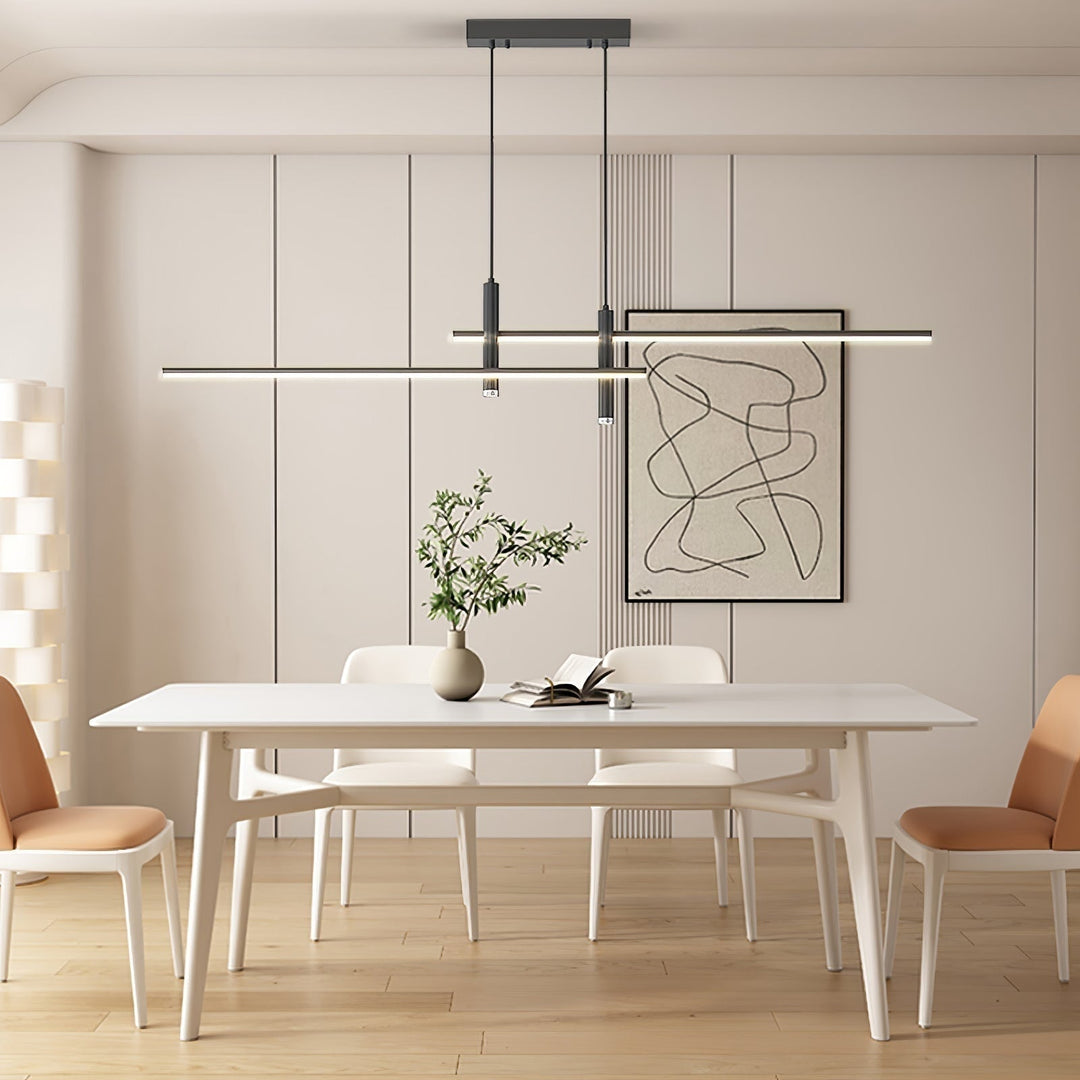 Modern Pendant Light Dining Room Sleek Black Gold Design