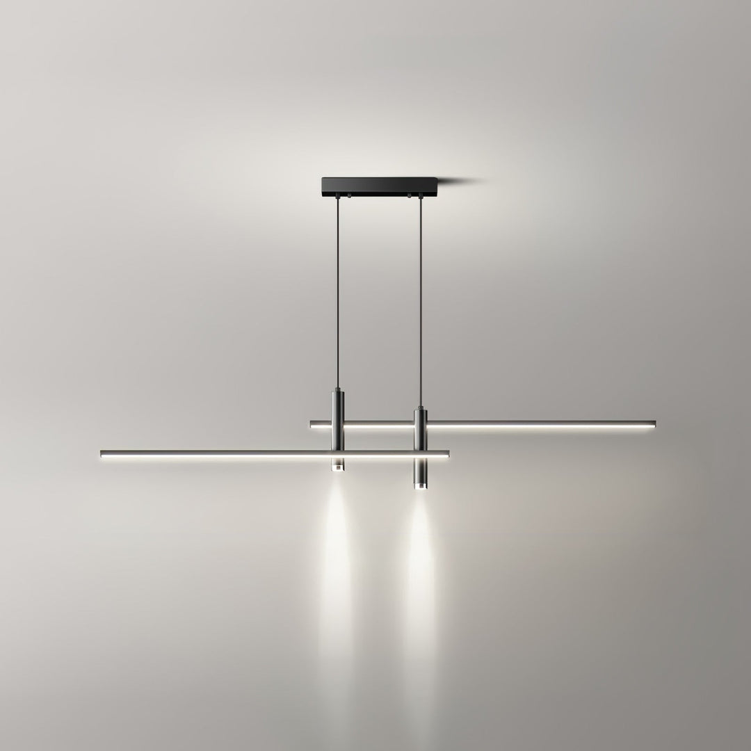 Modern Pendant Light Dining Room Sleek Black Gold Design