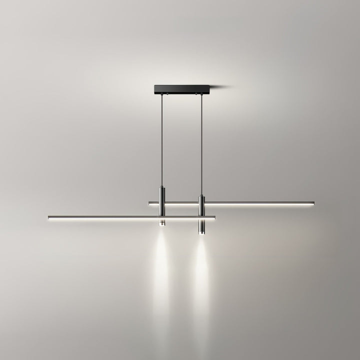 Modern Pendant Light Dining Room Sleek Black Gold Design