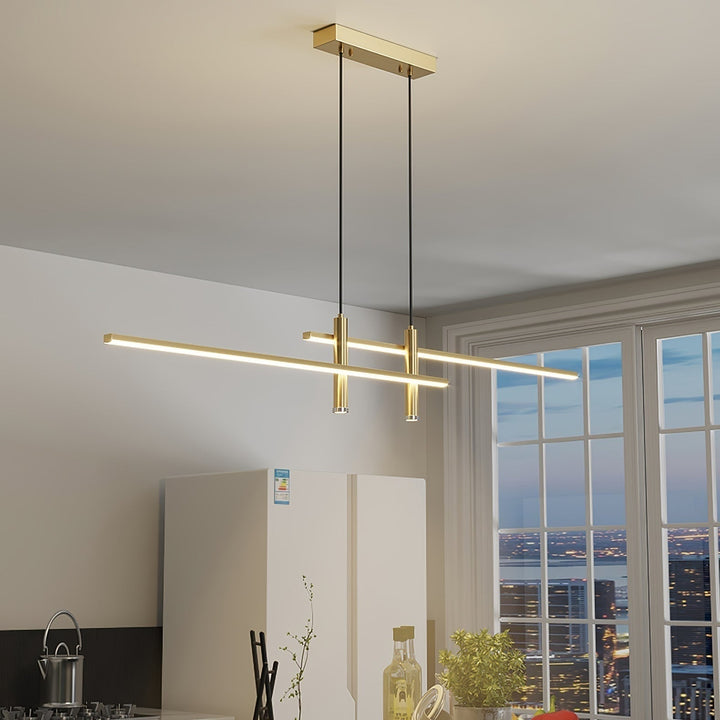 Modern Pendant Light Dining Room Sleek Black Gold Design