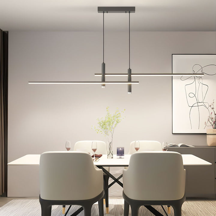 Modern Pendant Light Dining Room Sleek Black Gold Design