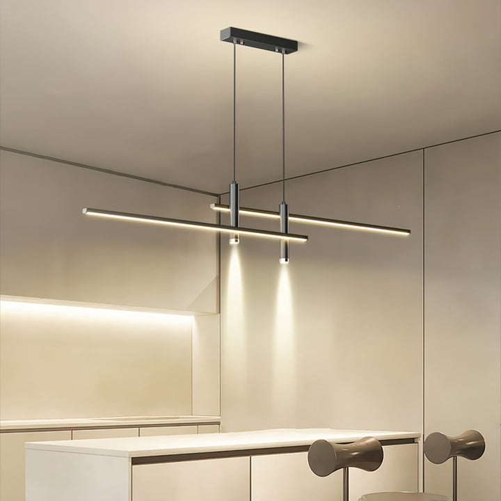 Modern Pendant Light Dining Room Sleek Black Gold Design