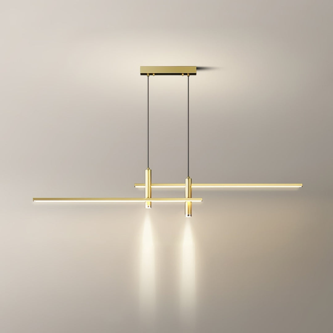 Modern Pendant Light Dining Room Sleek Black Gold Design