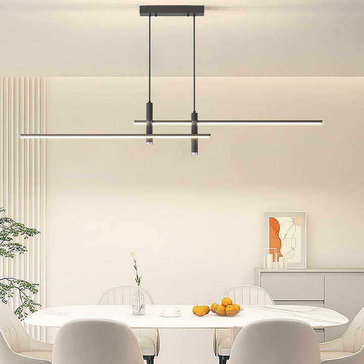 Modern Pendant Light Dining Room Sleek Black Gold Design