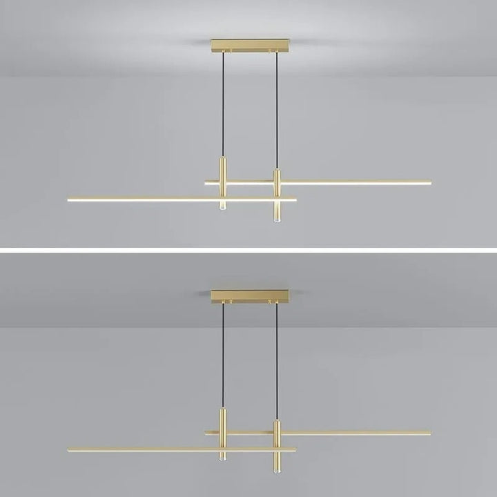 Modern Pendant Light Dining Room Sleek Black Gold Design