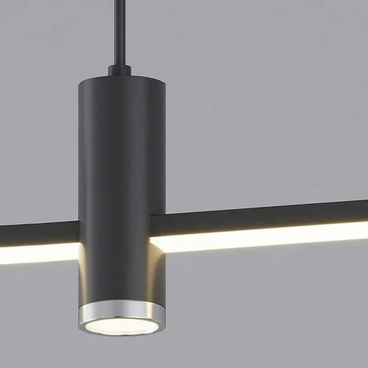 Modern Pendant Light Dining Room Sleek Black Gold Design