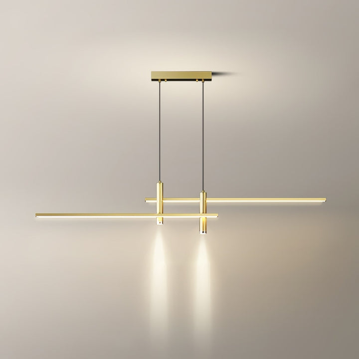 Modern Pendant Light Dining Room Sleek Black Gold Design