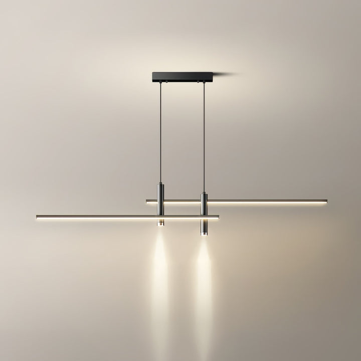 Modern Pendant Light Dining Room Sleek Black Gold Design