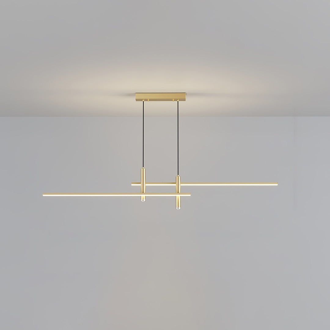 Modern Pendant Light Dining Room Sleek Black Gold Design