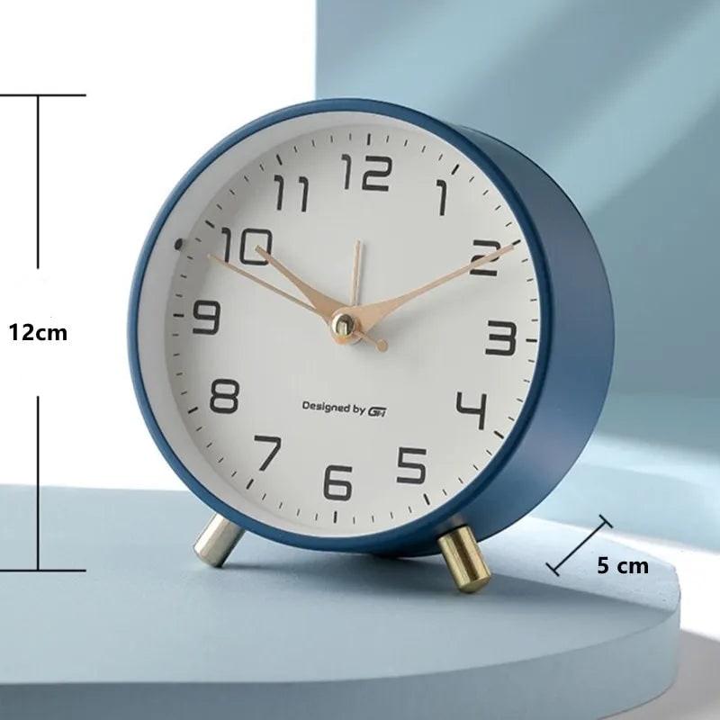 Modern Scandinavian Table Clock Silent Design