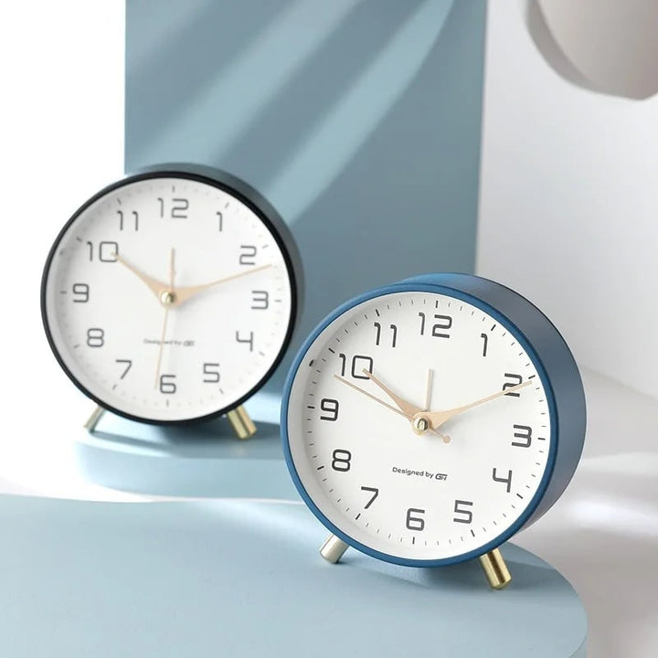 Modern Scandinavian Table Clock Silent Design
