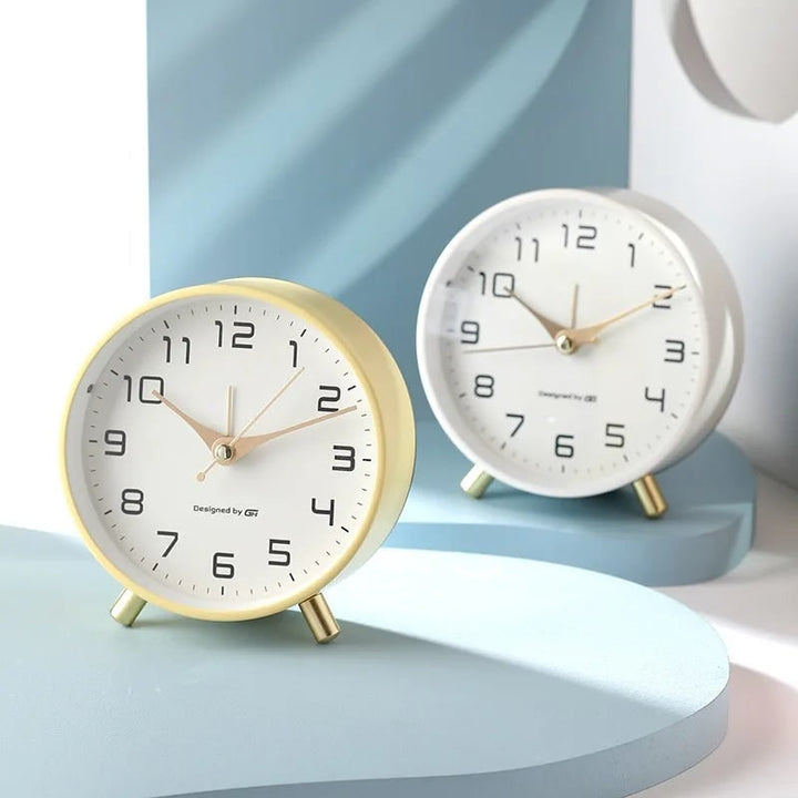 Modern Scandinavian Table Clock Silent Design
