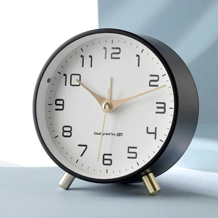 Modern Scandinavian Table Clock Silent Design