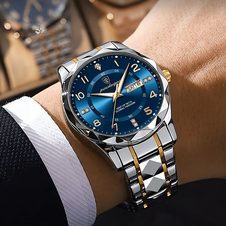 Dual Display Waterproof Sports Watch for Men - Digital & Quartz