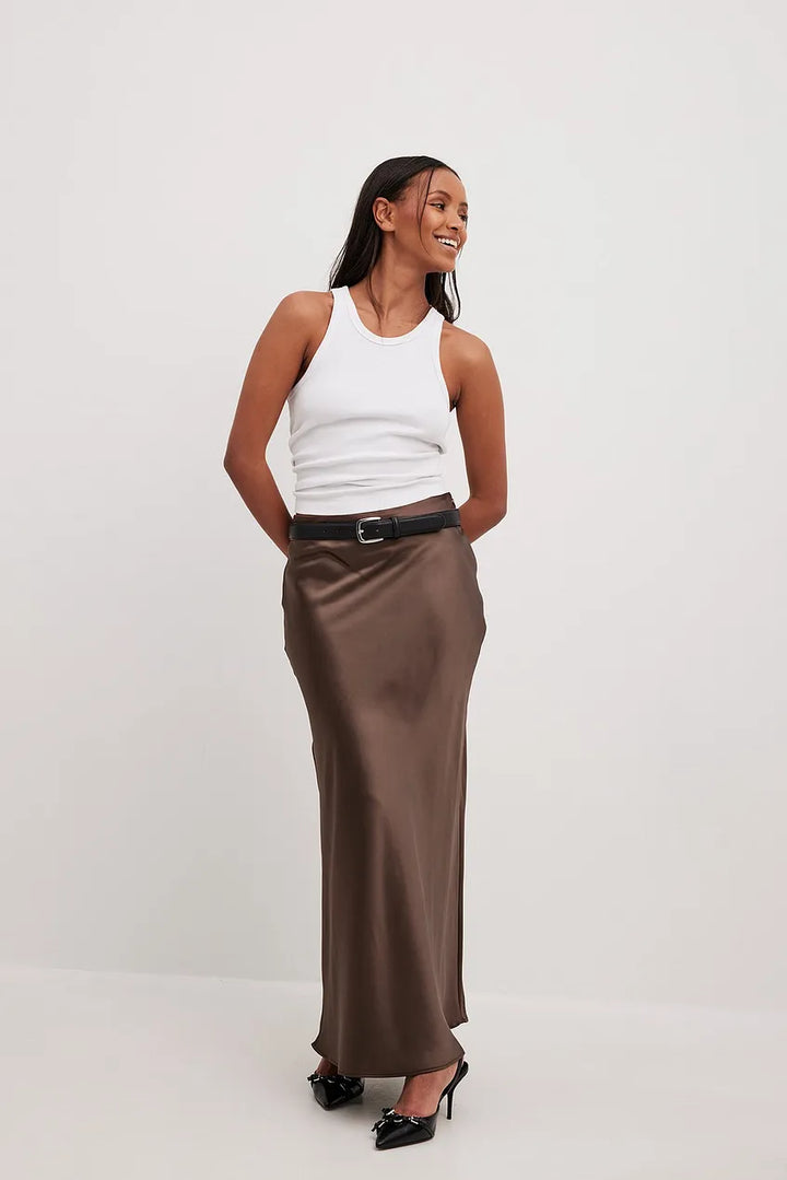 Chaveli - High Waist Satin Skirt