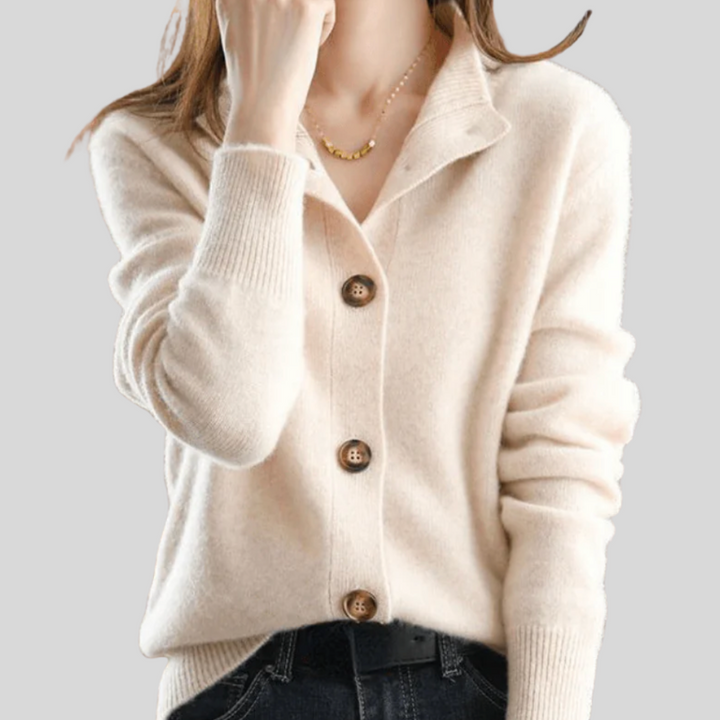 Nalerie | Women's Button-Down Cardigan Sweater — Collared Neckline Knit in 5 Colors | Westmere
