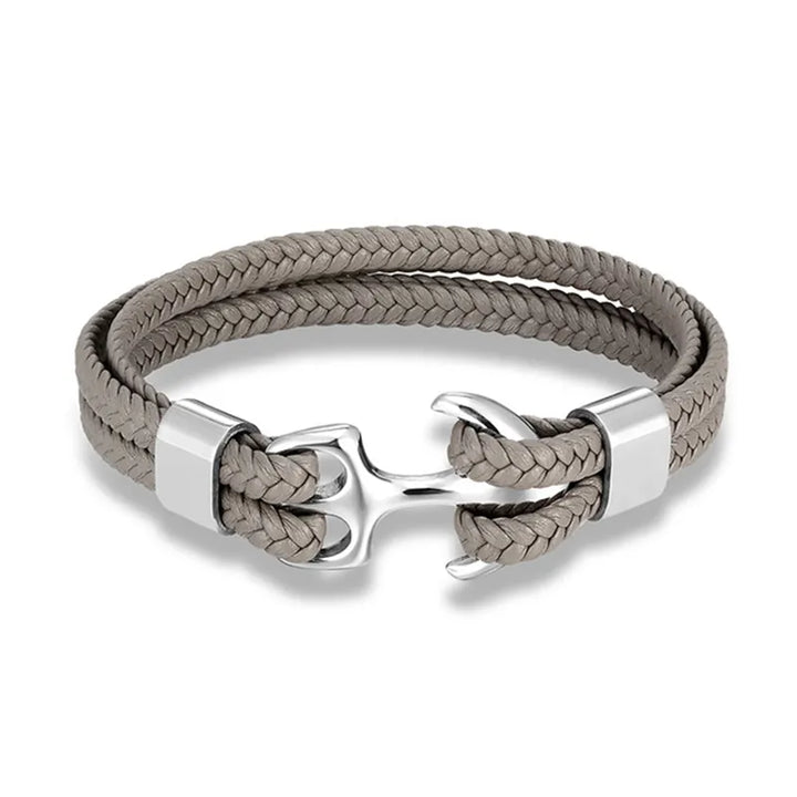 Maritime Anchor Leather Wrist Band for Men