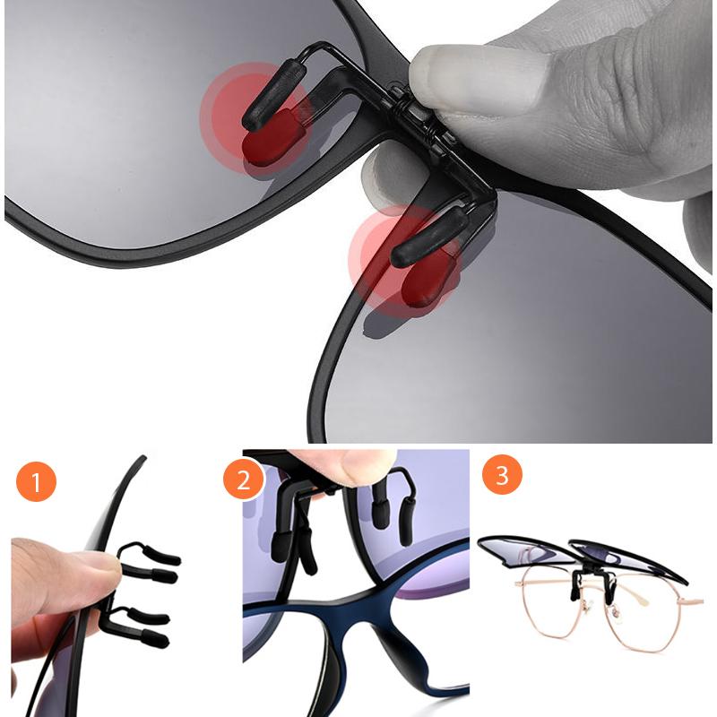 VistaLift Polarized Flip-Up Clip-On Sunglasses