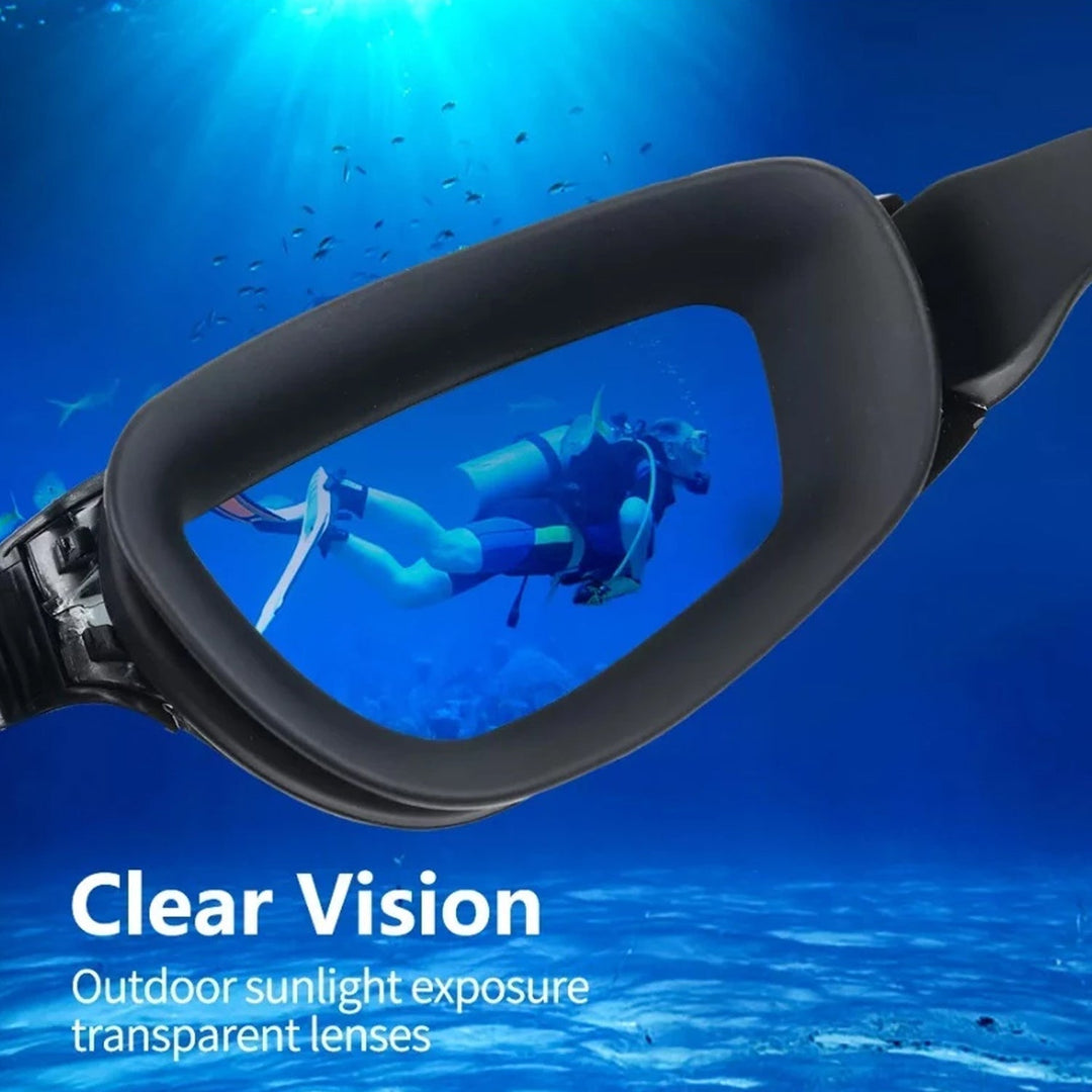 Pro Swimmer's Anti-Fog Goggle Kit with Swim Cap and Ear Plugs