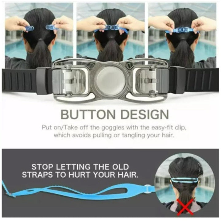 Pro Swimmer's Anti-Fog Goggle Kit with Swim Cap and Ear Plugs