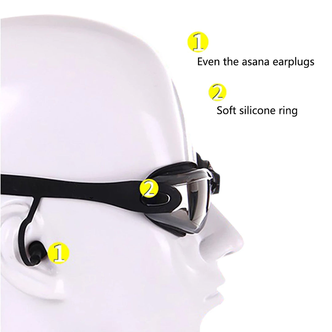 Pro Swimmer's Anti-Fog Goggle Kit with Swim Cap and Ear Plugs