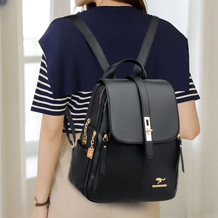 Kova – Leather Backpack for Women, Travel Backpack with Lock Clasp
