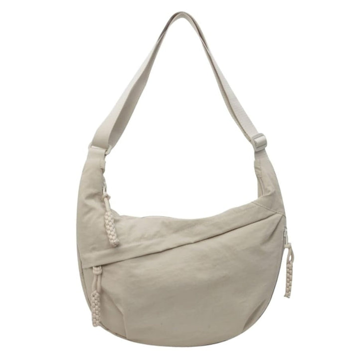 Crescent Nylon Crossbody Hobo Bag - Medium Slouchy Shoulder Purse