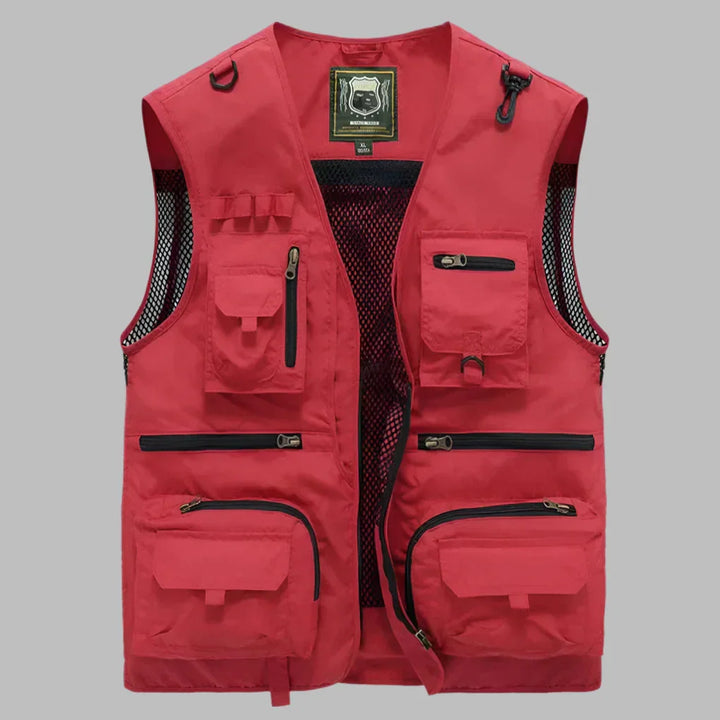 TrailCore Men's Multi-Pocket Lightweight Utility Vest for Outdoor Wear