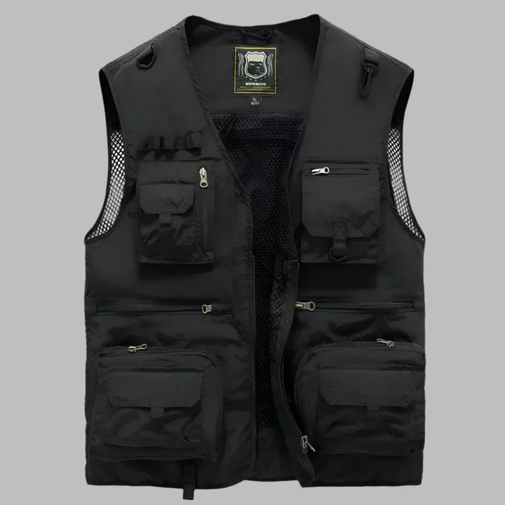 TrailCore Men's Multi-Pocket Lightweight Utility Vest for Outdoor Wear