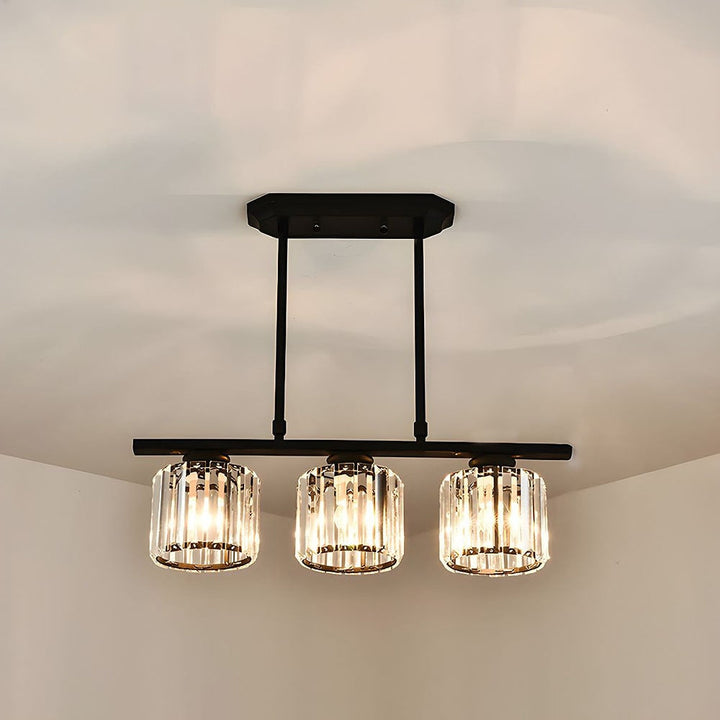Nordic Pendant Light Multi-Head Long Glass Shades Dining