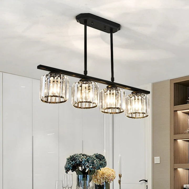 Nordic Pendant Light Multi-Head Long Glass Shades Dining