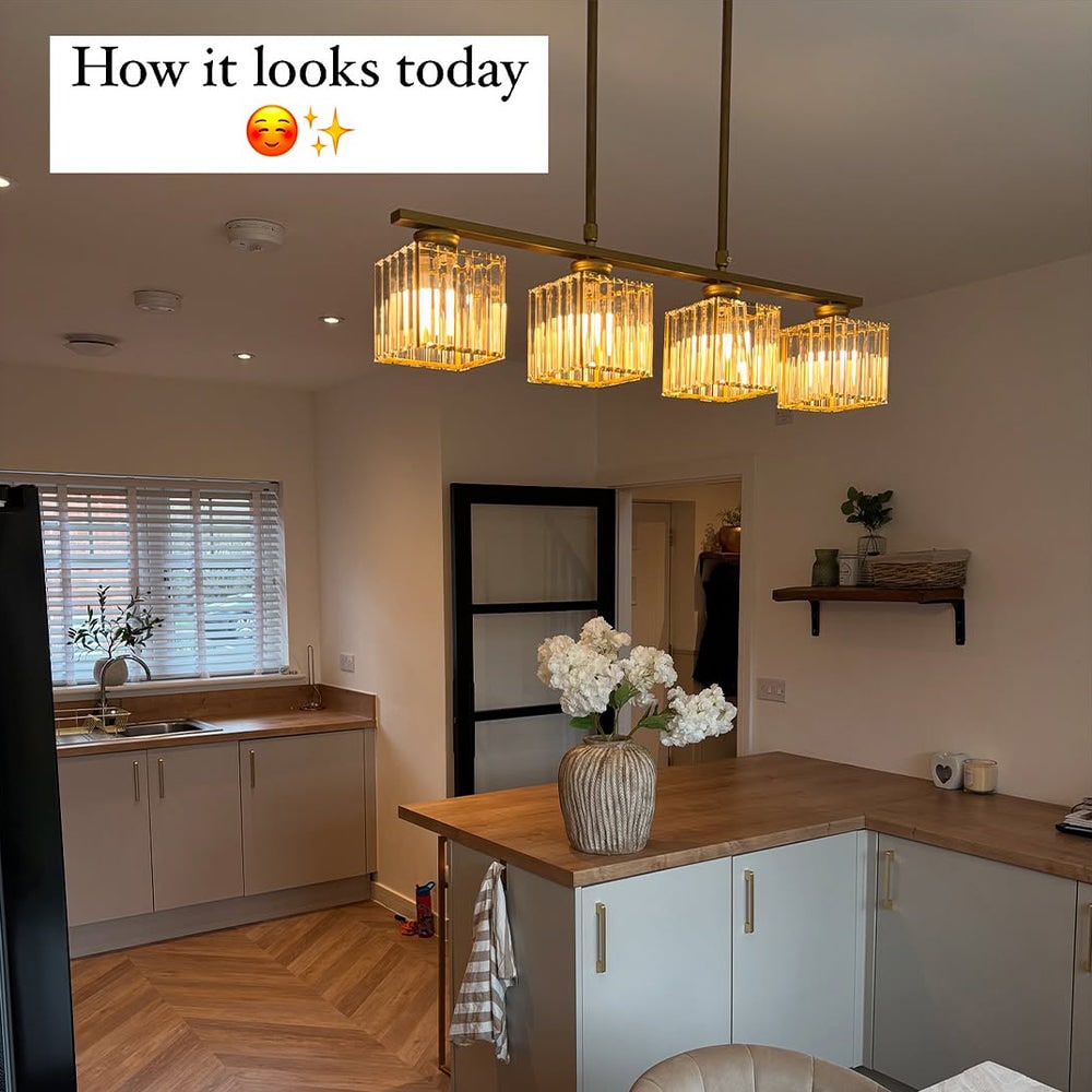 Nordic Pendant Light Multi-Head Long Glass Shades Dining