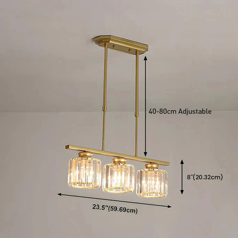 Nordic Pendant Light Multi-Head Long Glass Shades Dining