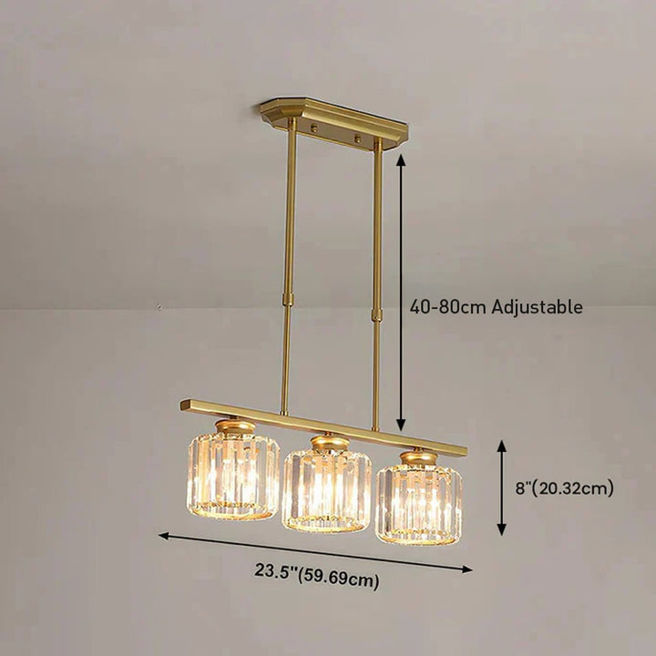 Nordic Pendant Light Multi-Head Long Glass Shades Dining