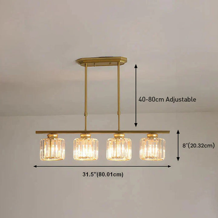 Nordic Pendant Light Multi-Head Long Glass Shades Dining