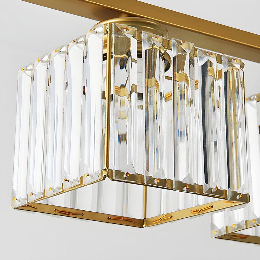 Nordic Pendant Light Multi-Head Long Glass Shades Dining