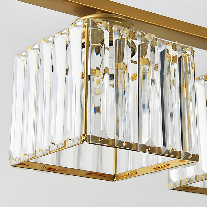 Nordic Pendant Light Multi-Head Long Glass Shades Dining