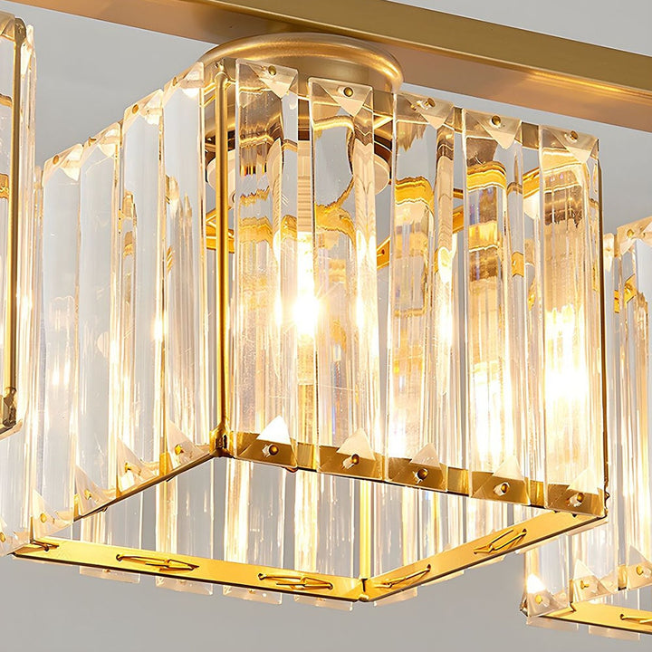 Nordic Pendant Light Multi-Head Long Glass Shades Dining